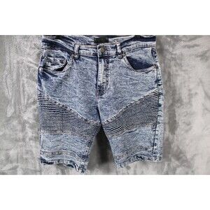 Steve's  Jeans Moto Slim Fit Men's Shorts Size 34 Blue